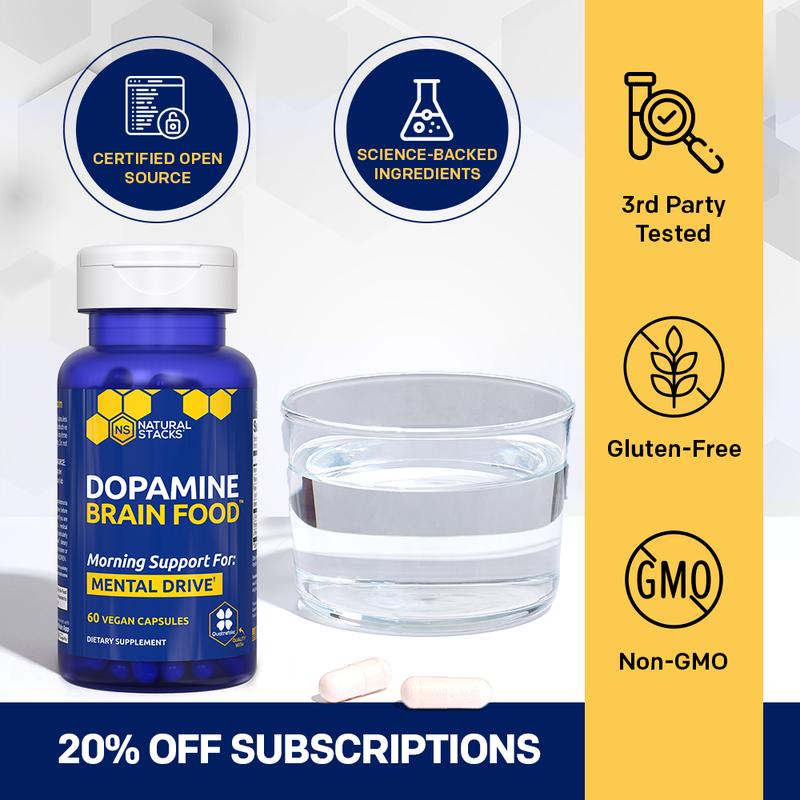 Dopamine Brain Food Supplement do Focus and Mental Drive